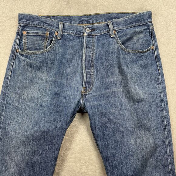 Levi’s 501xx Jeans Men’s 38x32 Blue Cotton Denim Button Fly Classic Casual - Picture 3 of 11